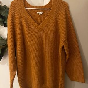 American Eagle Outfitters V-Neck Sweater in Amber